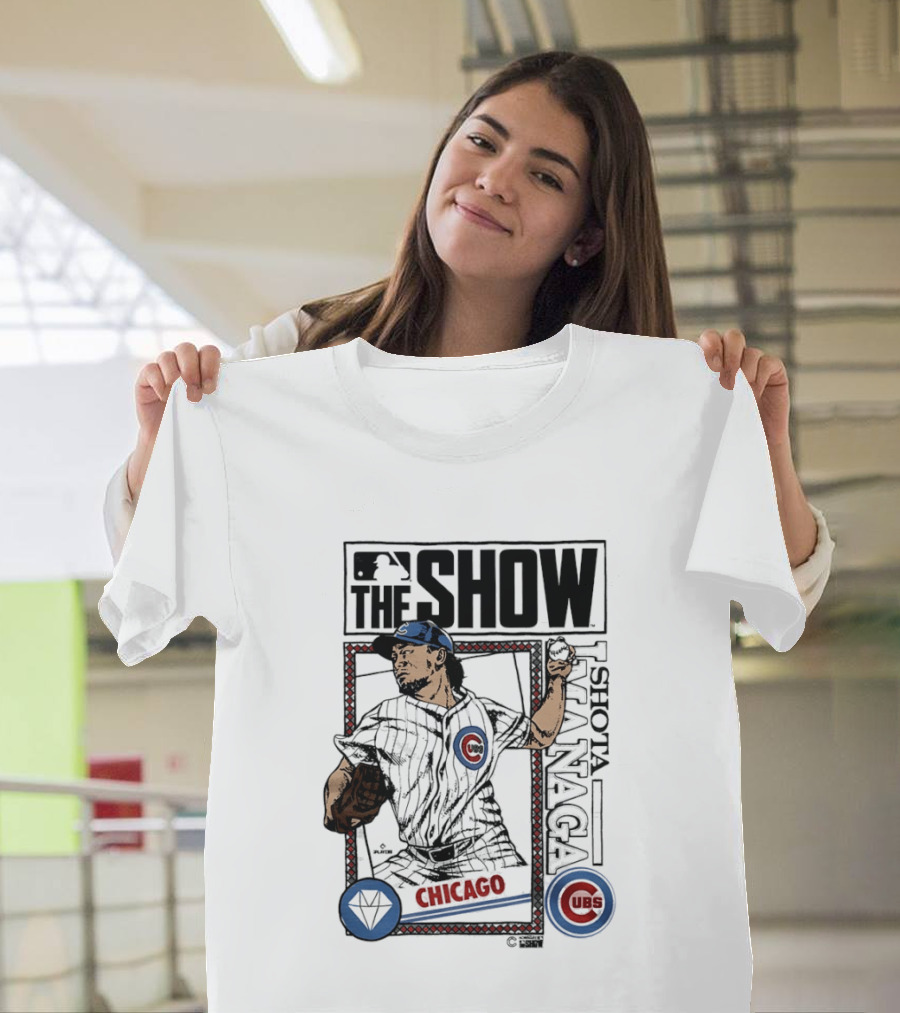 MLB The Show Shota Imanaga 18 Chicago Cubs Caricature T-Shirt