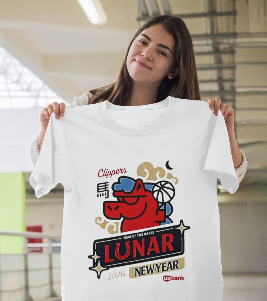 Clippers Lunar New Year 2026 Year Of The Horse NBA T-Shirt