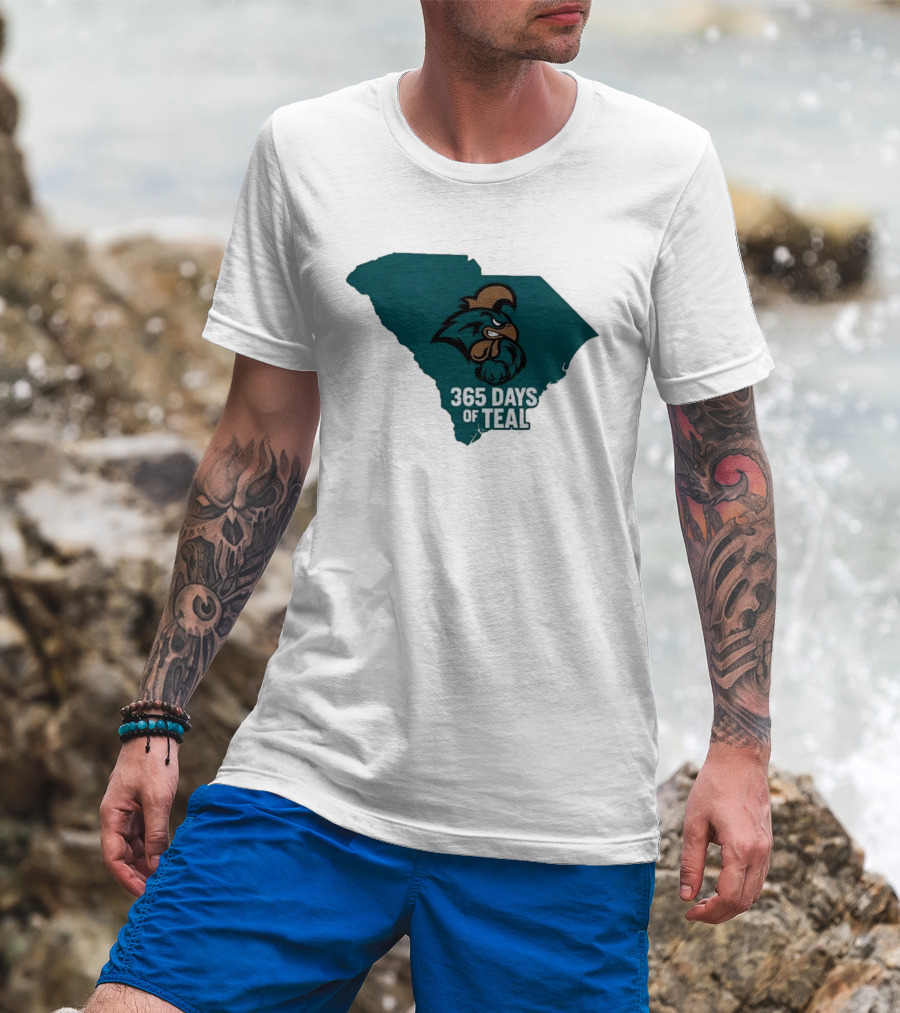 Coastal Carolina 365 Days Of Teal South Carolina Chanticleers T-Shirt