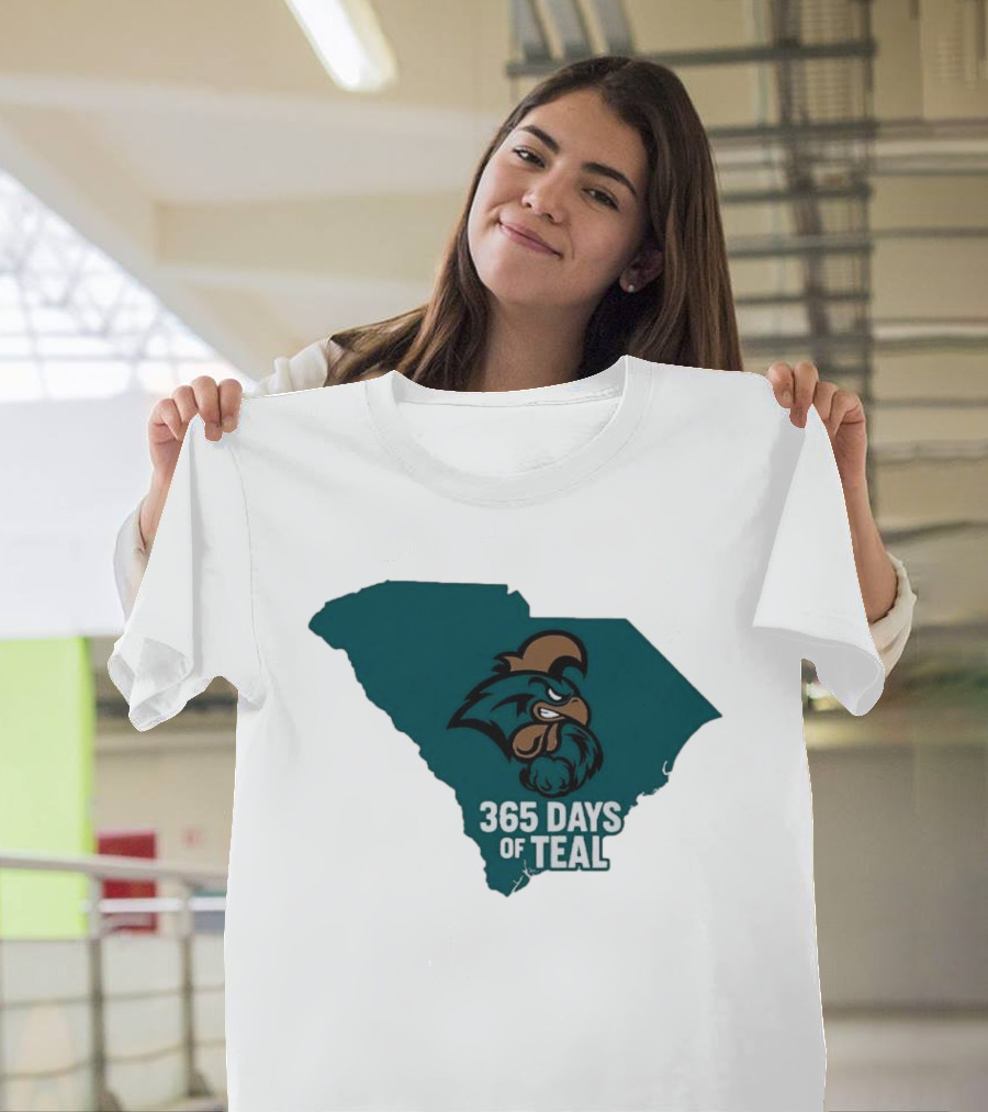 Coastal Carolina 365 Days Of Teal South Carolina Chanticleers T-Shirt