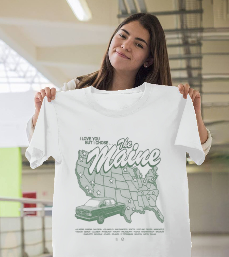 The Maine Tour March April 2026 Map T-Shirt