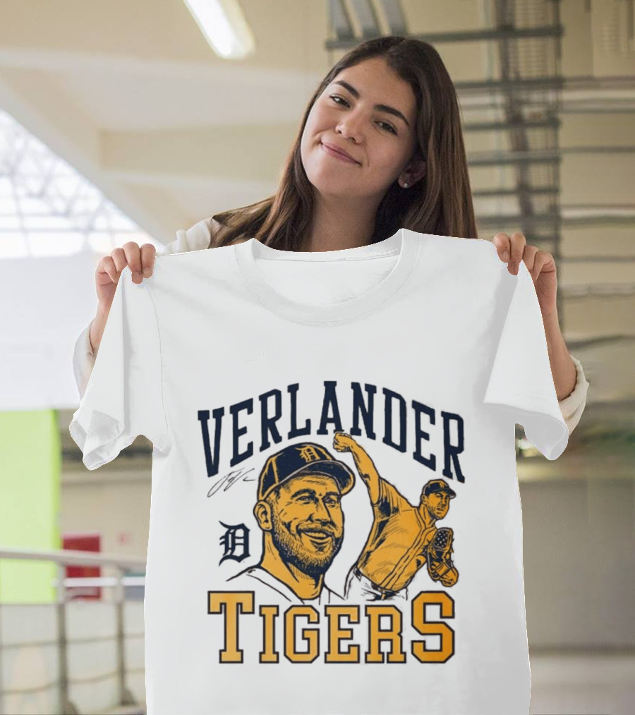 Verlander Detroit Tigers Baseball Pitcher T-Shirt