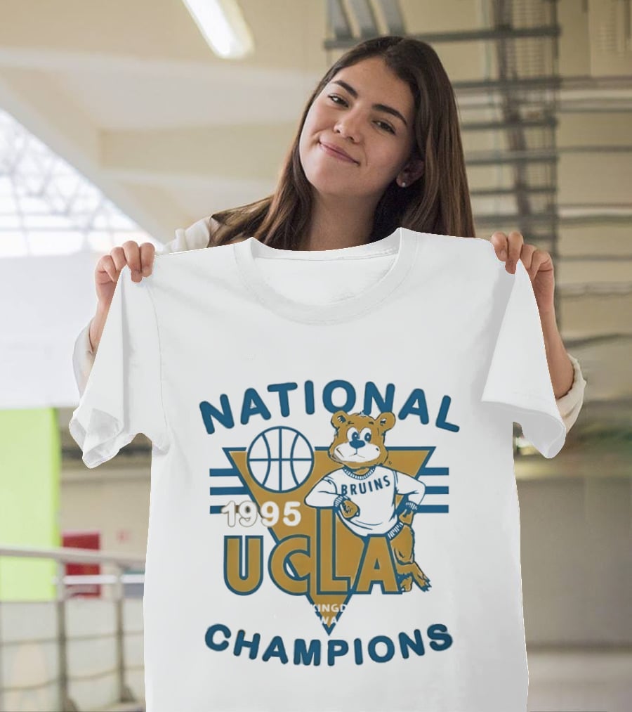 UCLA Bruins 1995 National Champions Basketball Bear T-Shirt