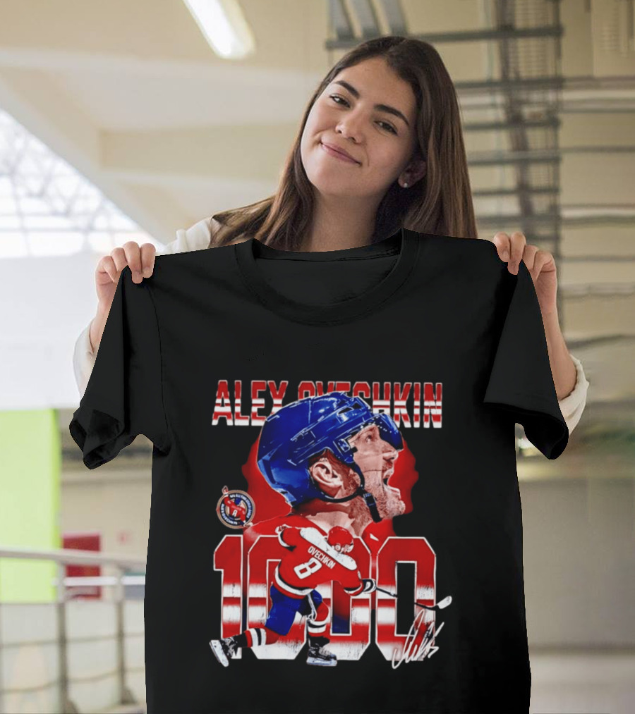 Alex Ovechkin 1000 Goals Washington Capitals Number 8 T-Shirt