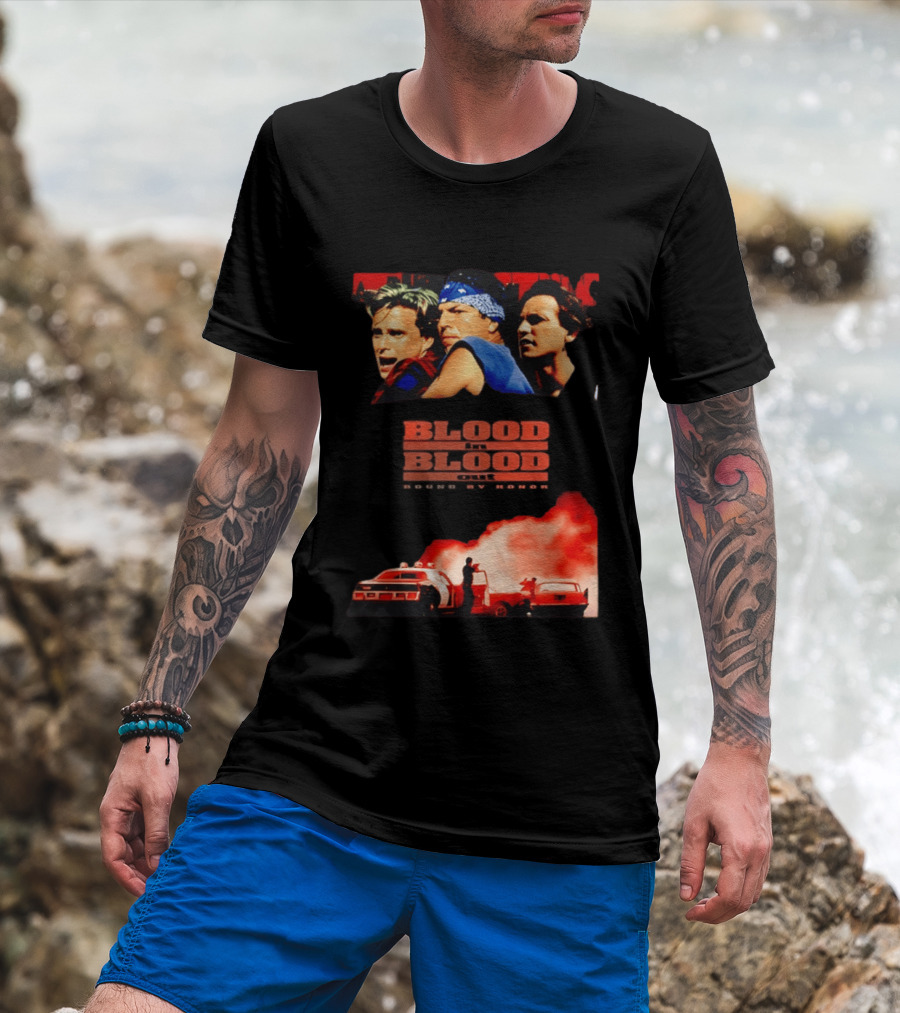 Blood In Blood Out Movie Latino Bound By Honor Dramatic Trio And Intense Action Scene T-Shirt
