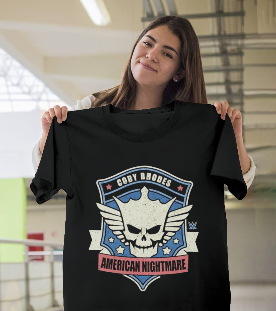 Cody Rhodes American Nightmare Skull Wings WWE Stars T-Shirt