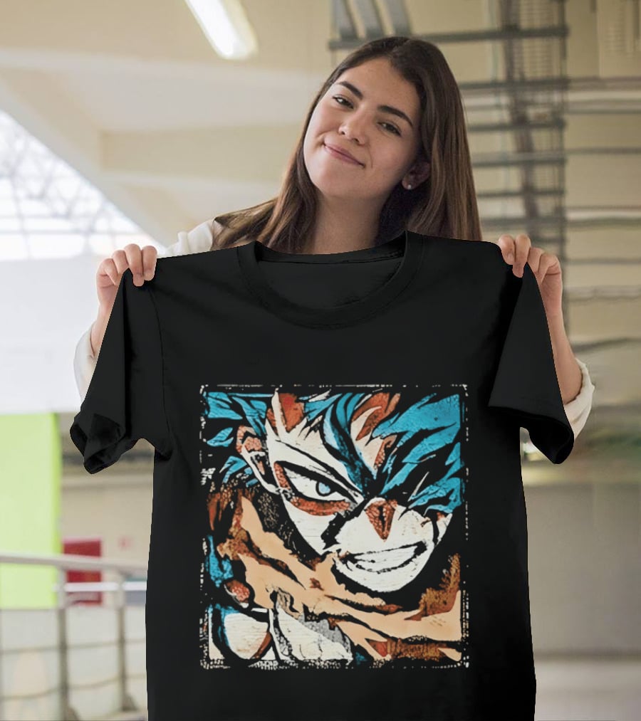 My Hero Academia Trippy Deku Blue And Red Abstract T-Shirt
