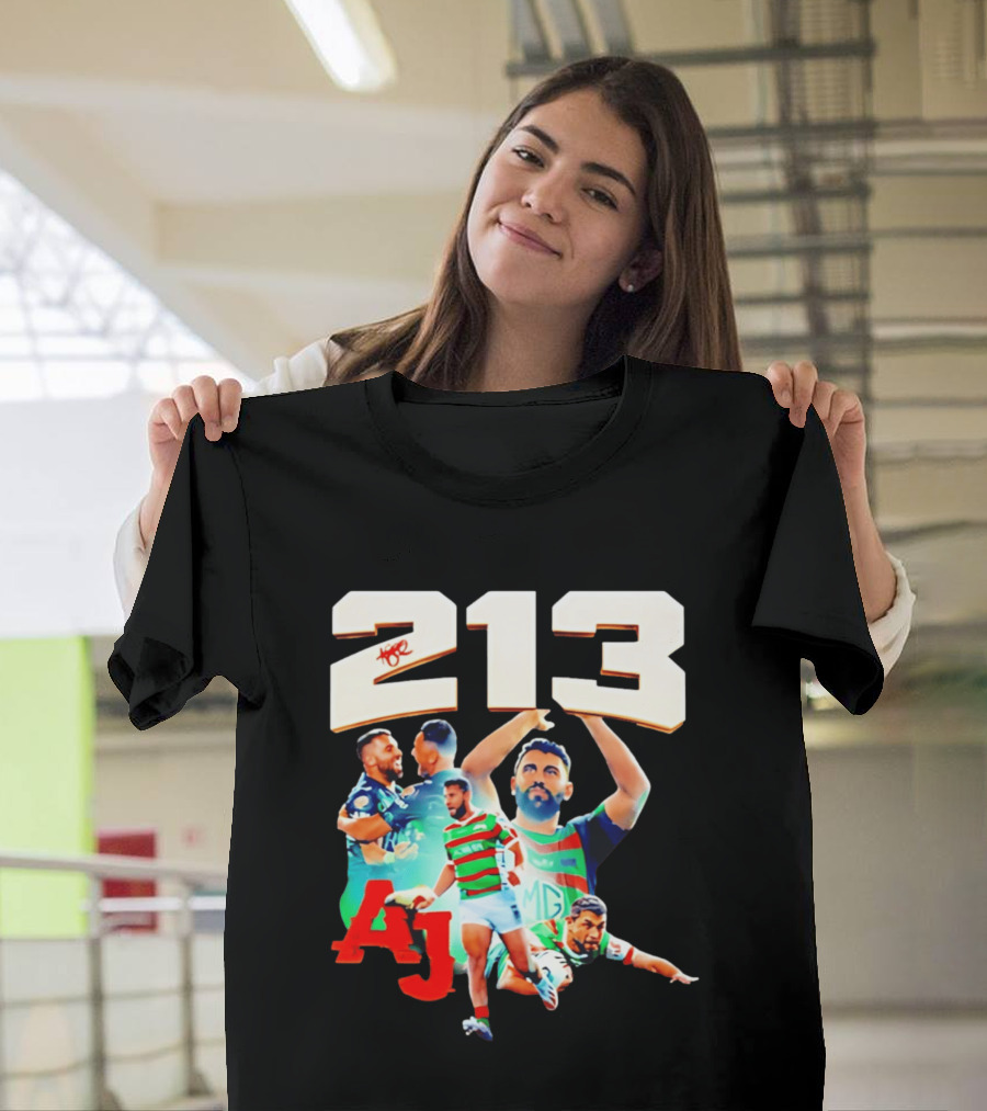 South Sydney Rabbitohs Alex Johnston 213 Record Breaker AJ Rugby T-Shirt