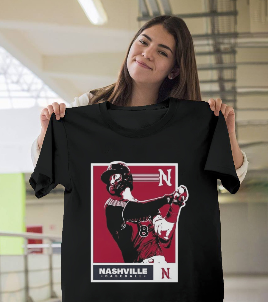 Nashville Baseball 2026 Sounds Tour Yankees Player Number 8 T-Shirt