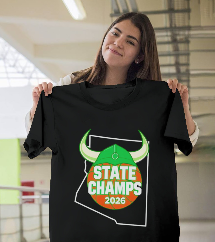 State Champs 2026 Arizona Basketball Viking Helmet T-Shirt