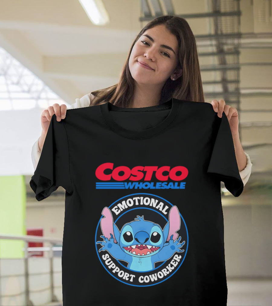 Costco Wholesale Emotional Support Coworker Stitch T-Shirt