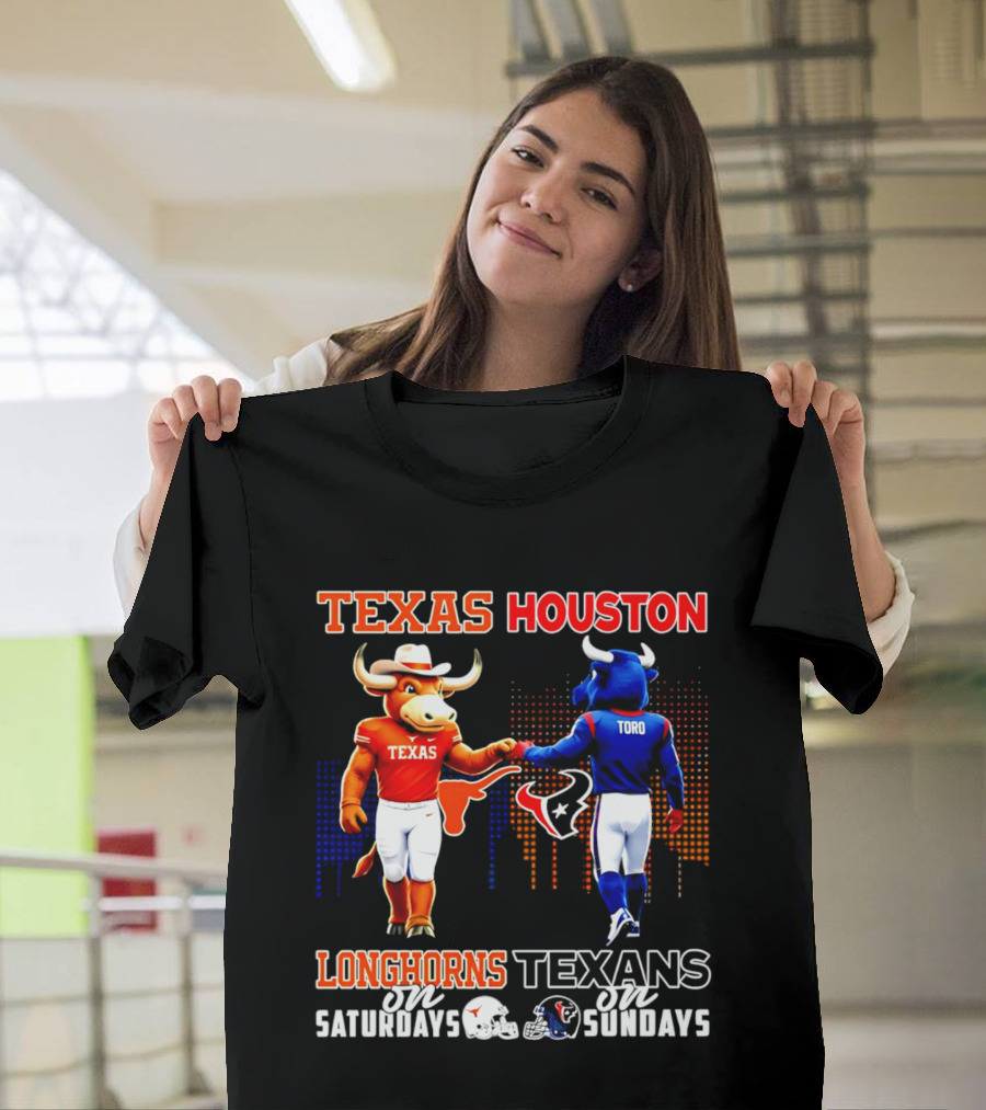 Texas Longhorns Texas Houston Toro Saturdays Sundays T-Shirt
