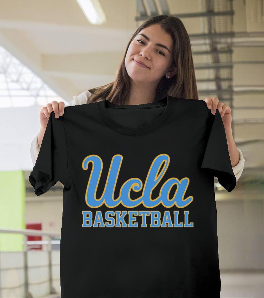 UCLA Basketball Script Text Blue And Gold T-Shirt