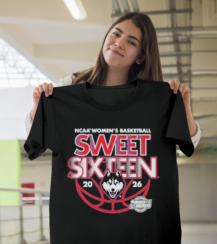 NCAA Women's Basketball UConn Huskies 2026 Sweet Sixteen March Madness T-Shirt