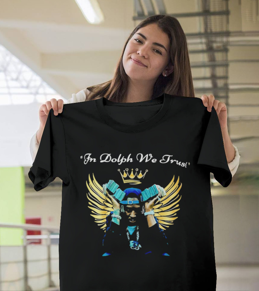 In Dolph We Trust Young Dolph Wings Crown T-Shirt
