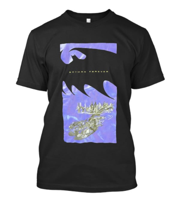 Photos Of A Batman Forever Gotham City Skyline Batmobile T-Shirt