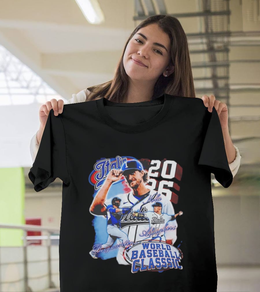 Italia 2026 World Baseball Classic Pasquantino Nola Aldegheri WBC T-Shirt