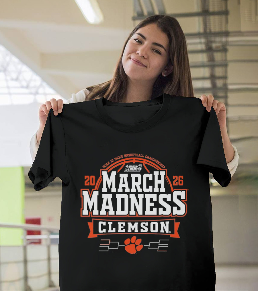 Clemson Tigers 2026 NCAA Men's Basketball March Madness Championship T-Shirt