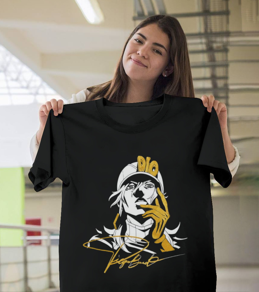 Dio JoJo's Bizarre Adventure Steel Ball Run Golden Signature T-Shirt