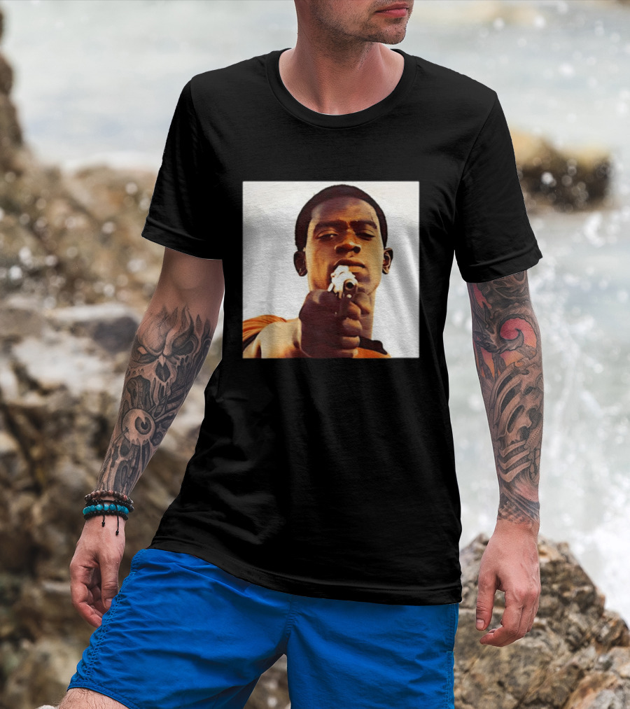 Snowfall TV Series 2017 Damson Idris Character With Gun T-Shirt