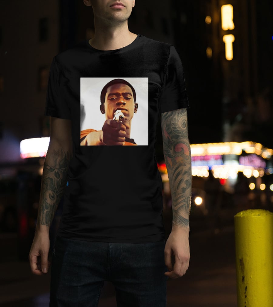 Snowfall TV Series 2017 Damson Idris Character With Gun T-Shirt