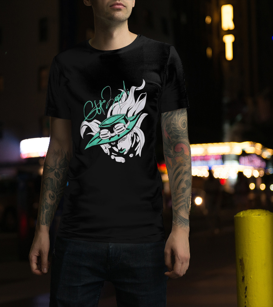 Gyro Zeppeli Jojo's Bizarre Adventure Illustration Signature T-Shirt