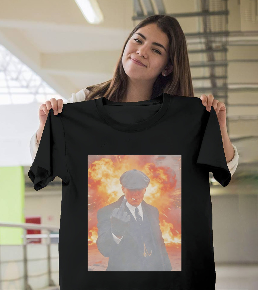 Peaky Blinders Shelby Explosion Middle Finger Iconic Scene T-Shirt