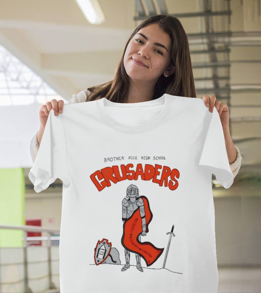 Brother Rice High School Crusaders Knight Shield And Sword T-Shirt