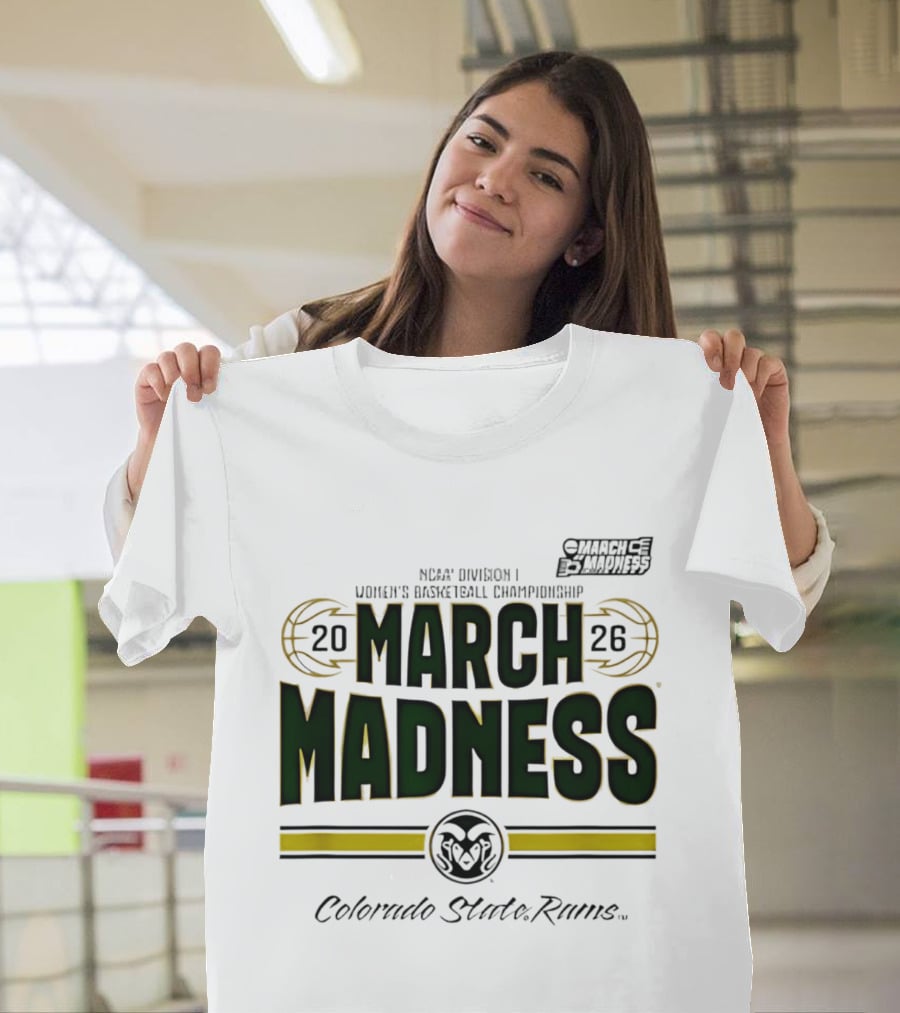 NCAA Division I Women's Basketball Championship Colorado State Rams March Madness 2026 T-Shirt