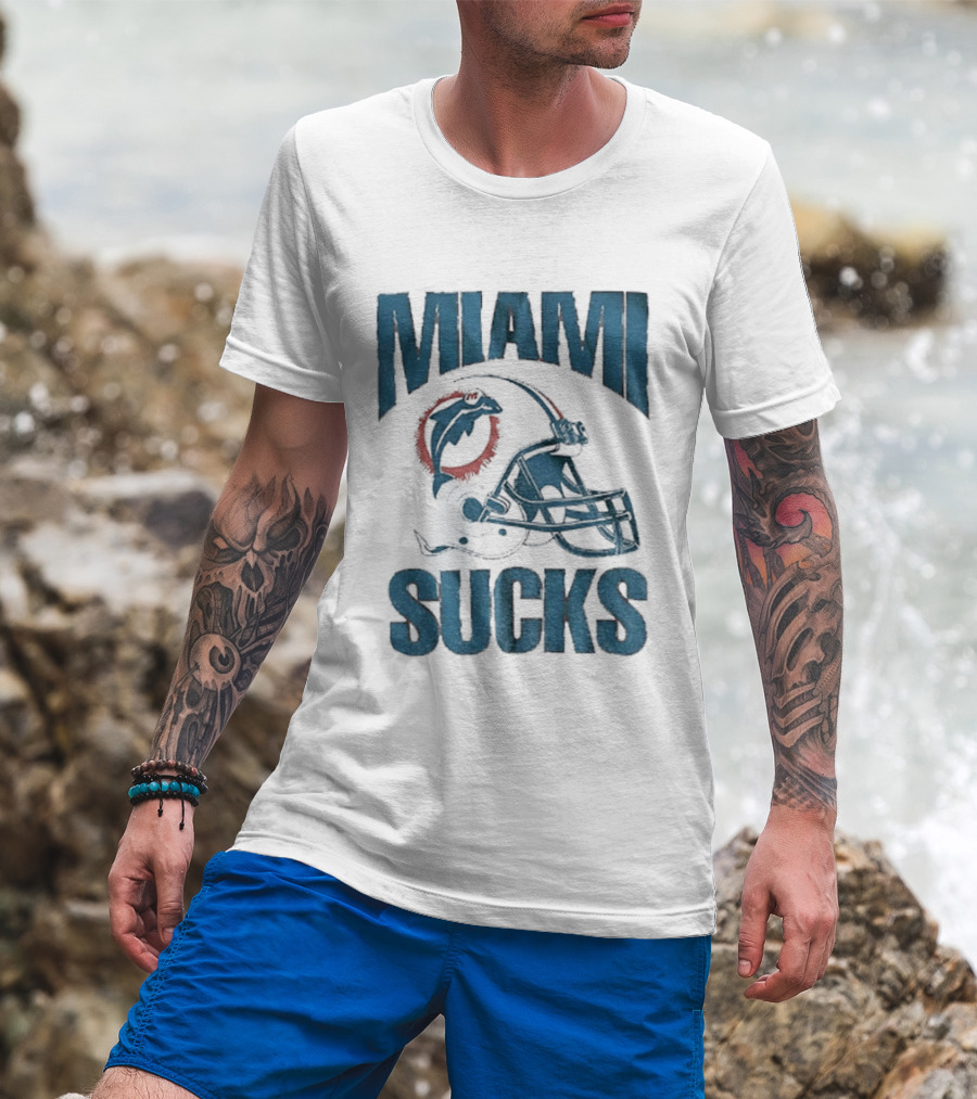 Miami Sucks Dolphins Helmet Football 2025 T-Shirt