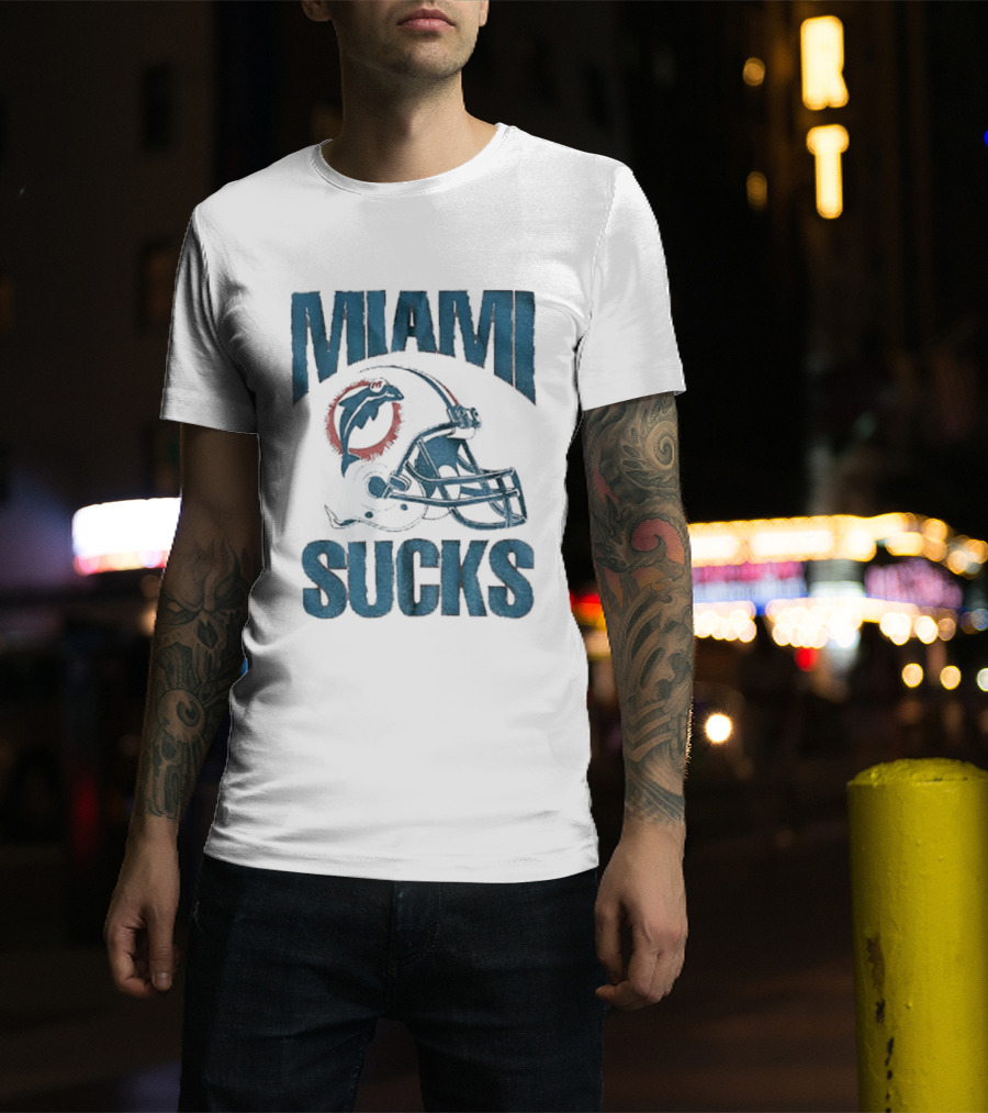 Miami Sucks Dolphins Helmet Football 2025 T-Shirt