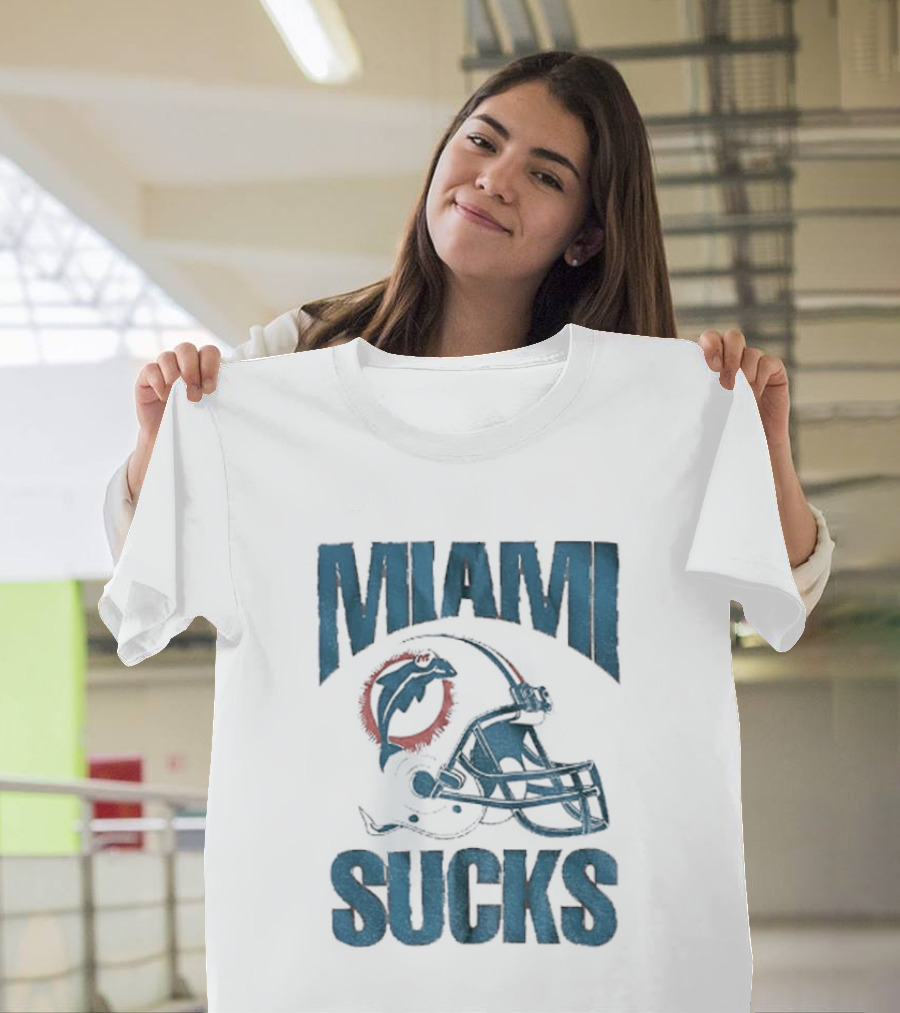 Miami Sucks Dolphins Helmet Football 2025 T-Shirt
