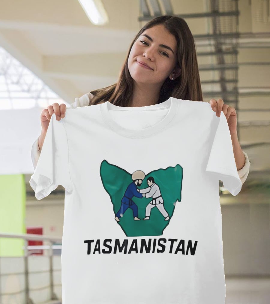 Tasmanistan Judo Cartoon Tasmania Map T-Shirt
