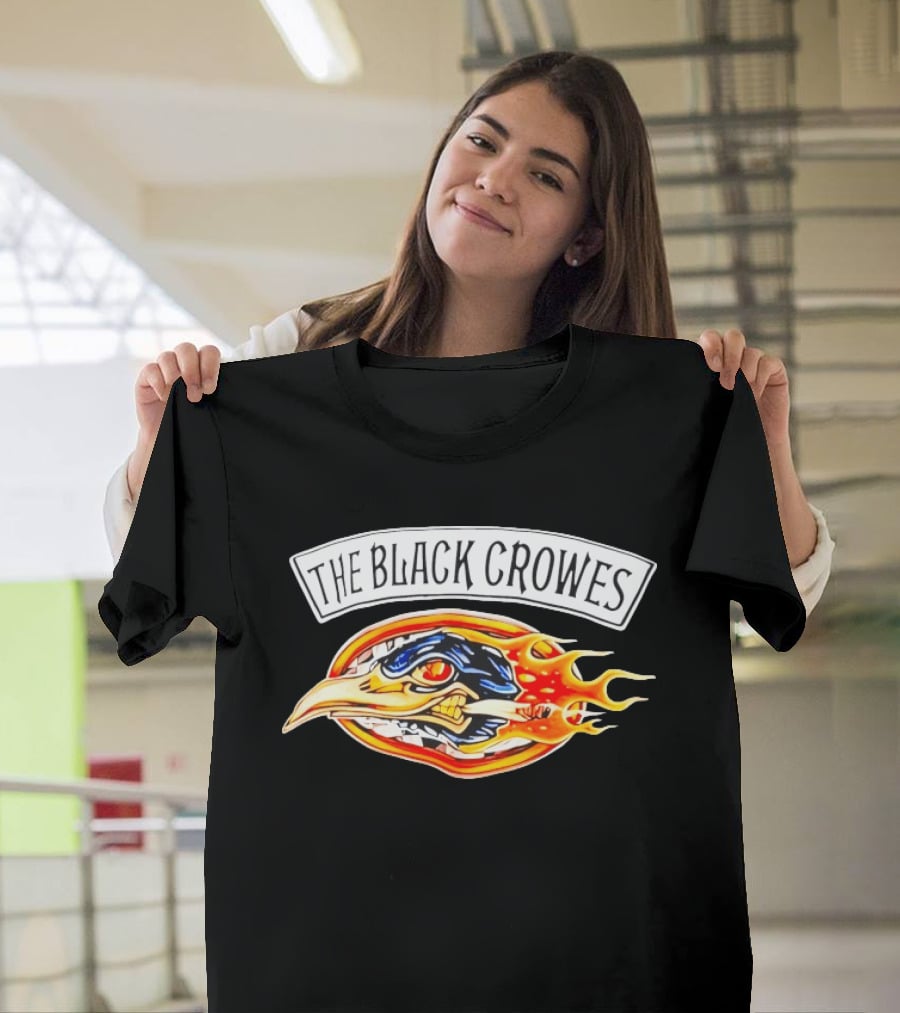 The Black Crowes 90s Flaming Crow Head T-Shirt