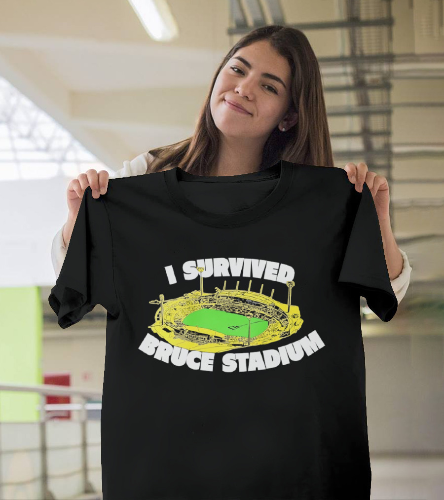 I Survived Bruce Stadium Nostalgic Experience At Iconic Canberra Venue T-Shirt