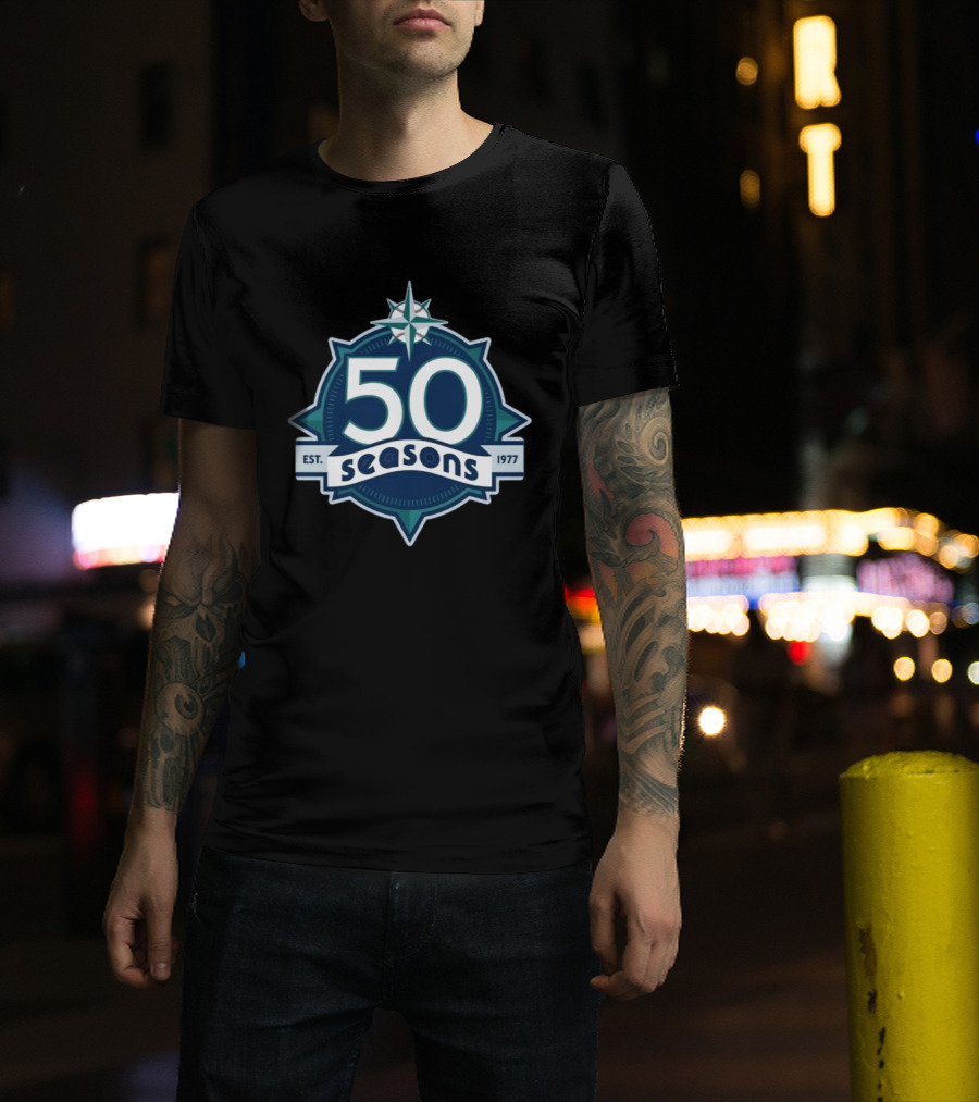 Cal Raleigh Seattle 50 Seasons Est. 1977 T-Shirt