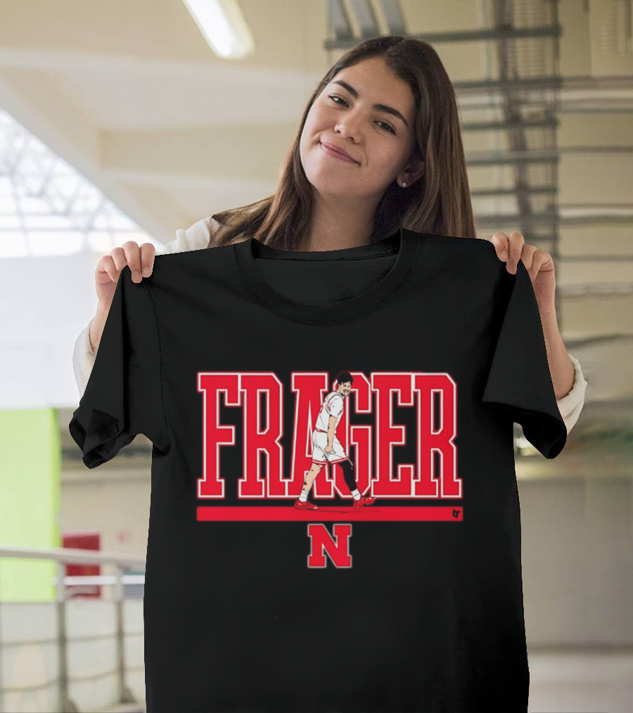 Nebraska Basketball Frager Pose N T-Shirt