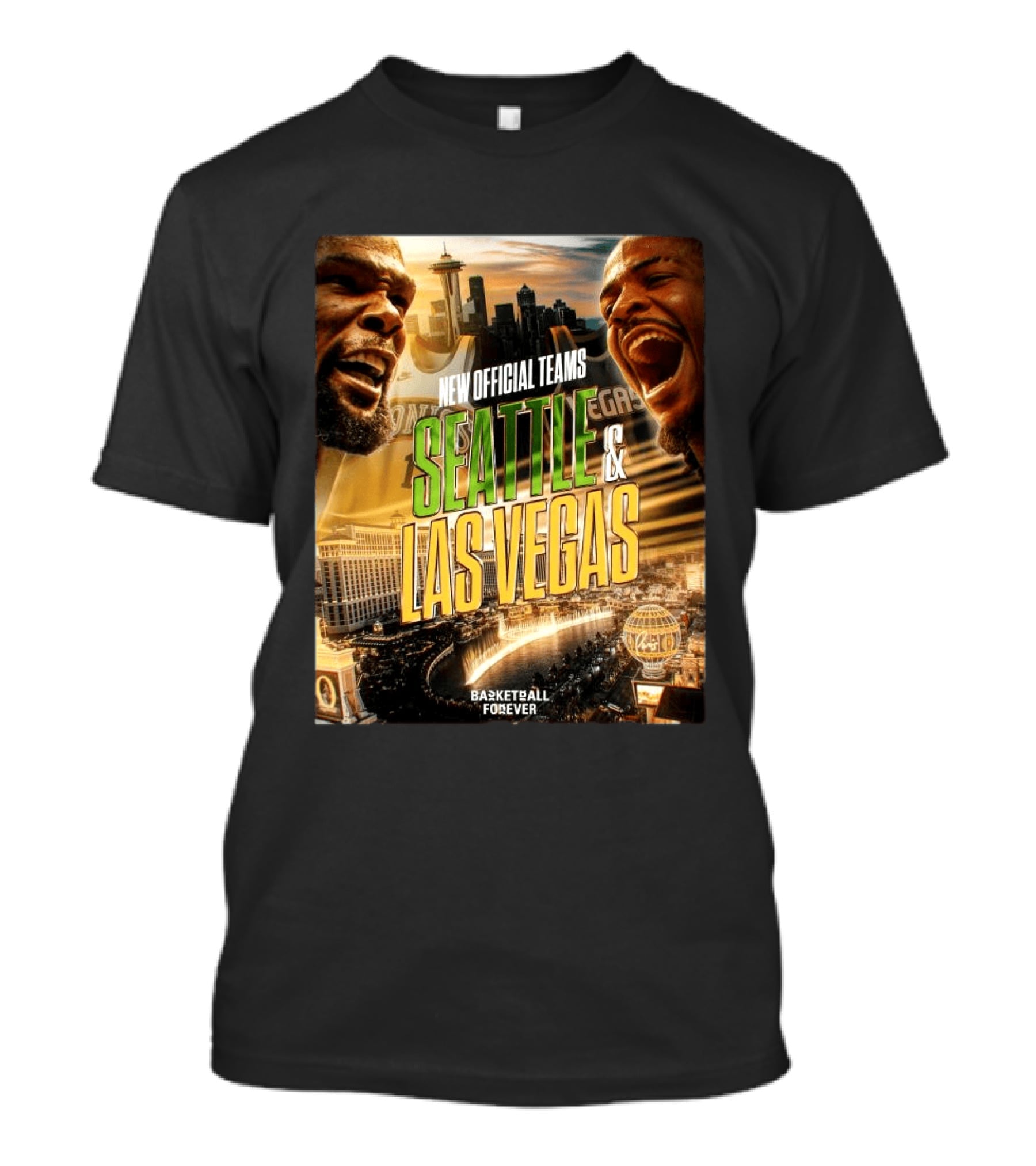 New Official Teams Seattle Las Vegas Basketball Forever 2026 T-Shirt