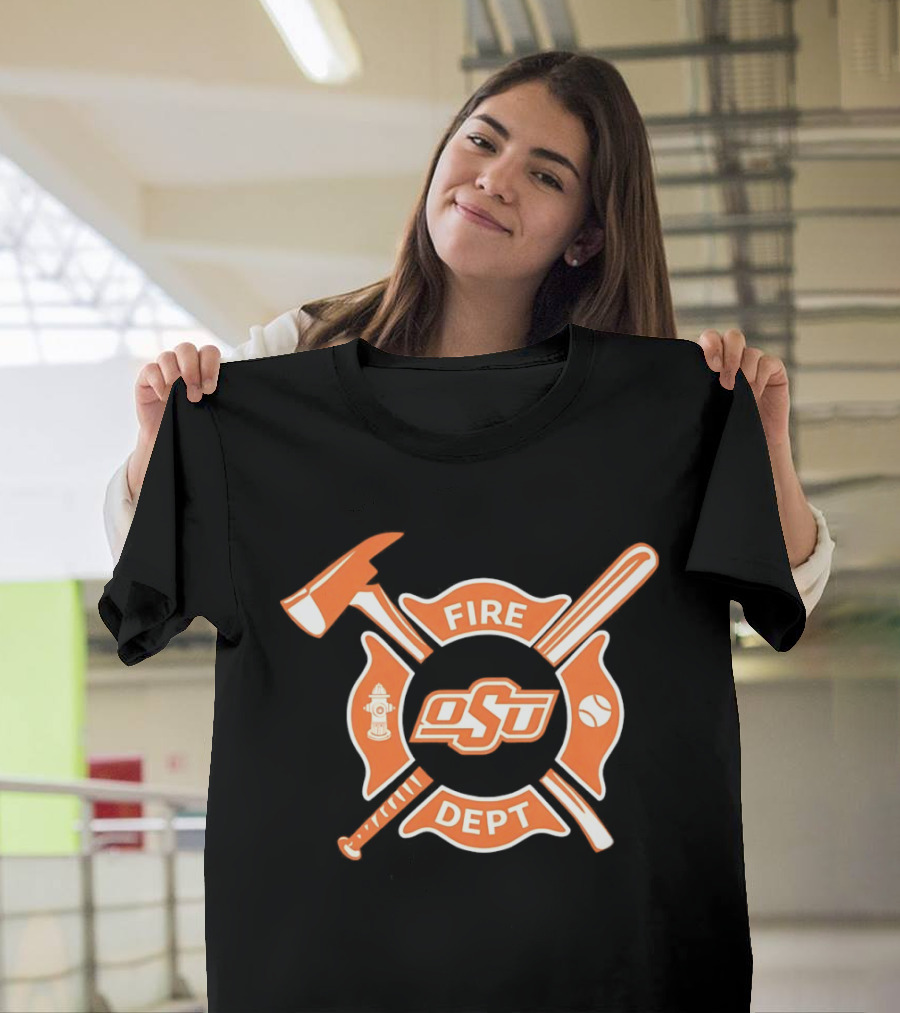 Oklahoma State Cowboys Fire Dept Baseball Night 2026 T-Shirt