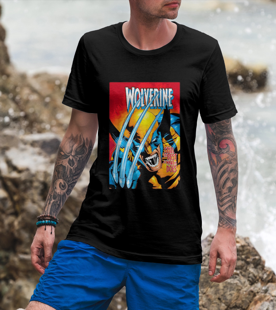Wolverine Still The Best At What He Does Comic Style Claws Action T-Shirt