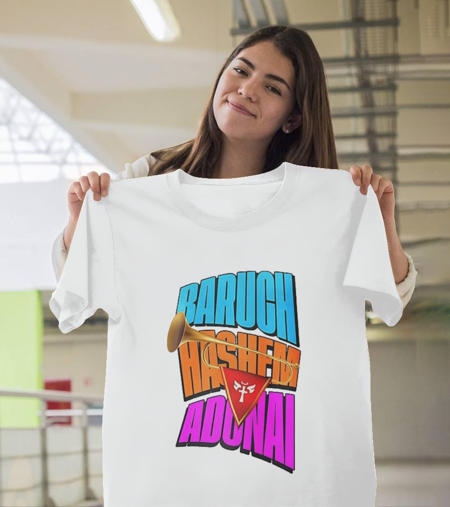 Baruch Hashem Adonai Trumpet T-Shirt