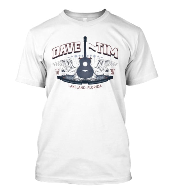 Dave Matthews Tim Reynolds Lakeland FL 02.10.1997 Guitar Wings Concert T-Shirt