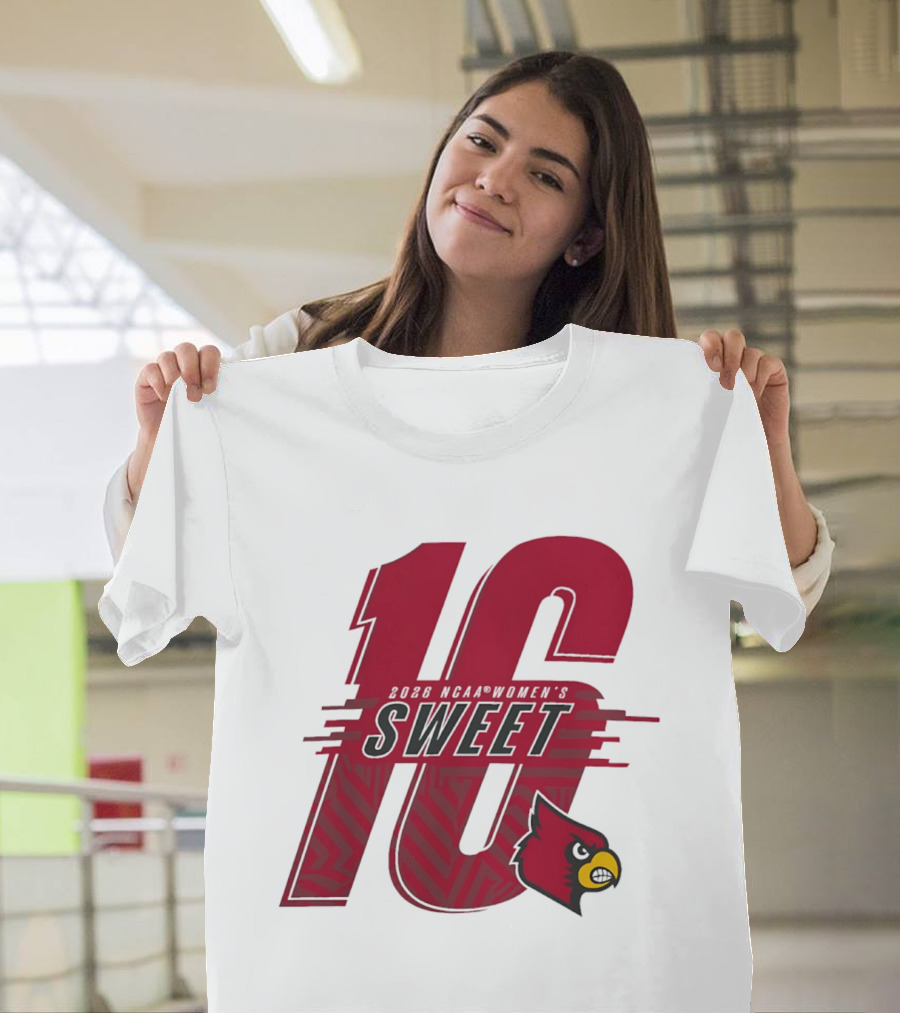 Louisville Cardinals Sweet Sixteen 2026 NCAA Women's Basketball T-Shirt