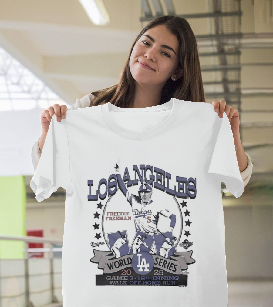 Los Angeles Dodgers World Series 18th Inning Walk Off Home Run Freddie Freeman T-Shirt