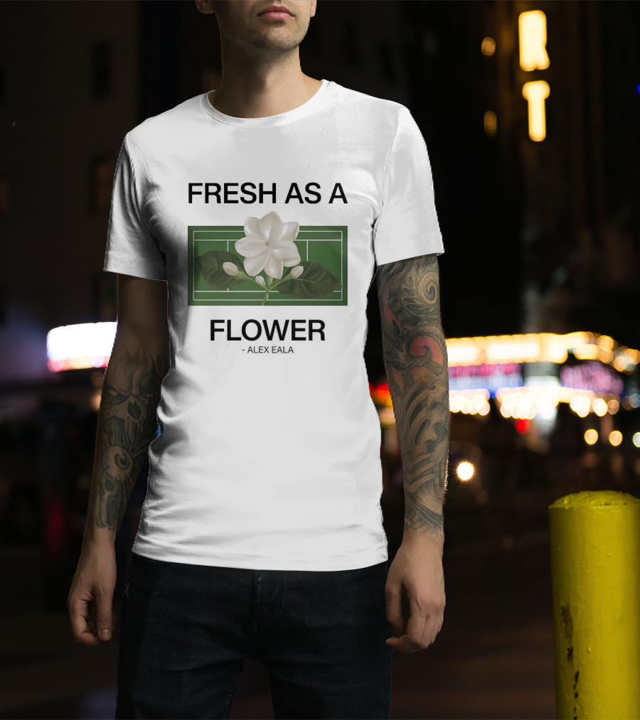 Fresh As A Flower Alex Eala Tennis Court Blossom T-Shirt