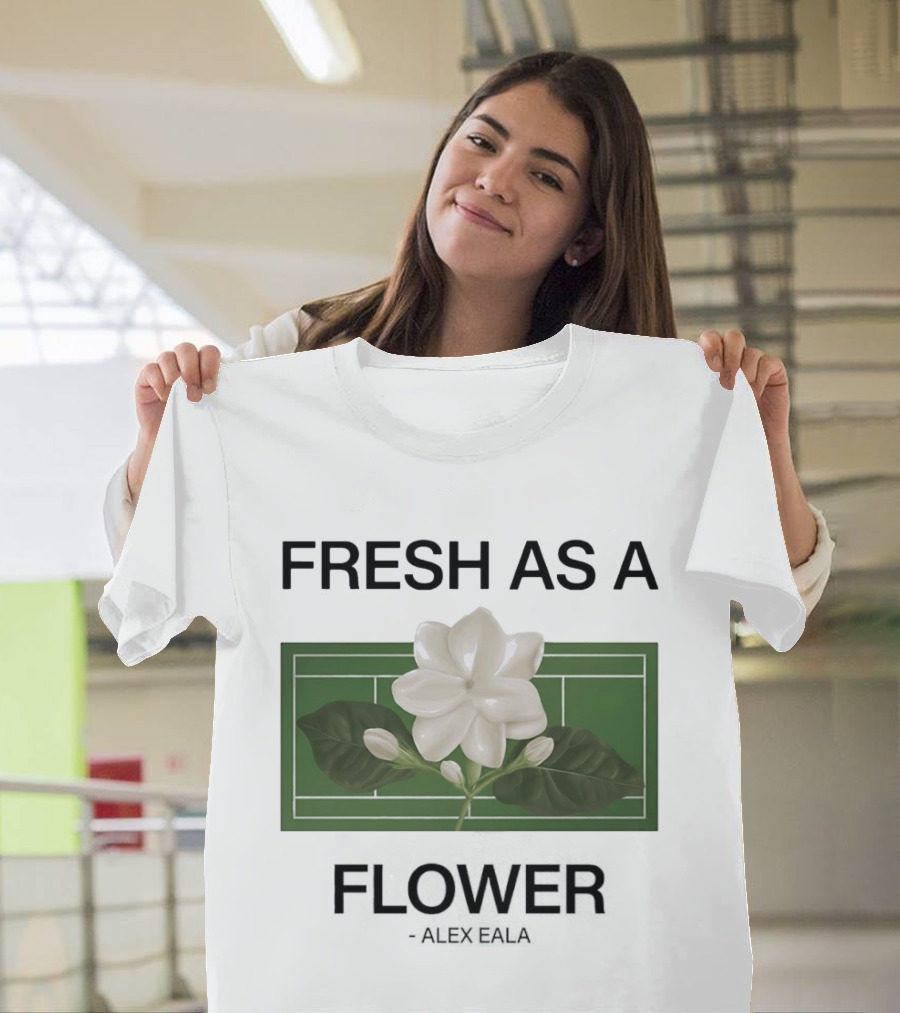 Fresh As A Flower Alex Eala Tennis Court Blossom T-Shirt