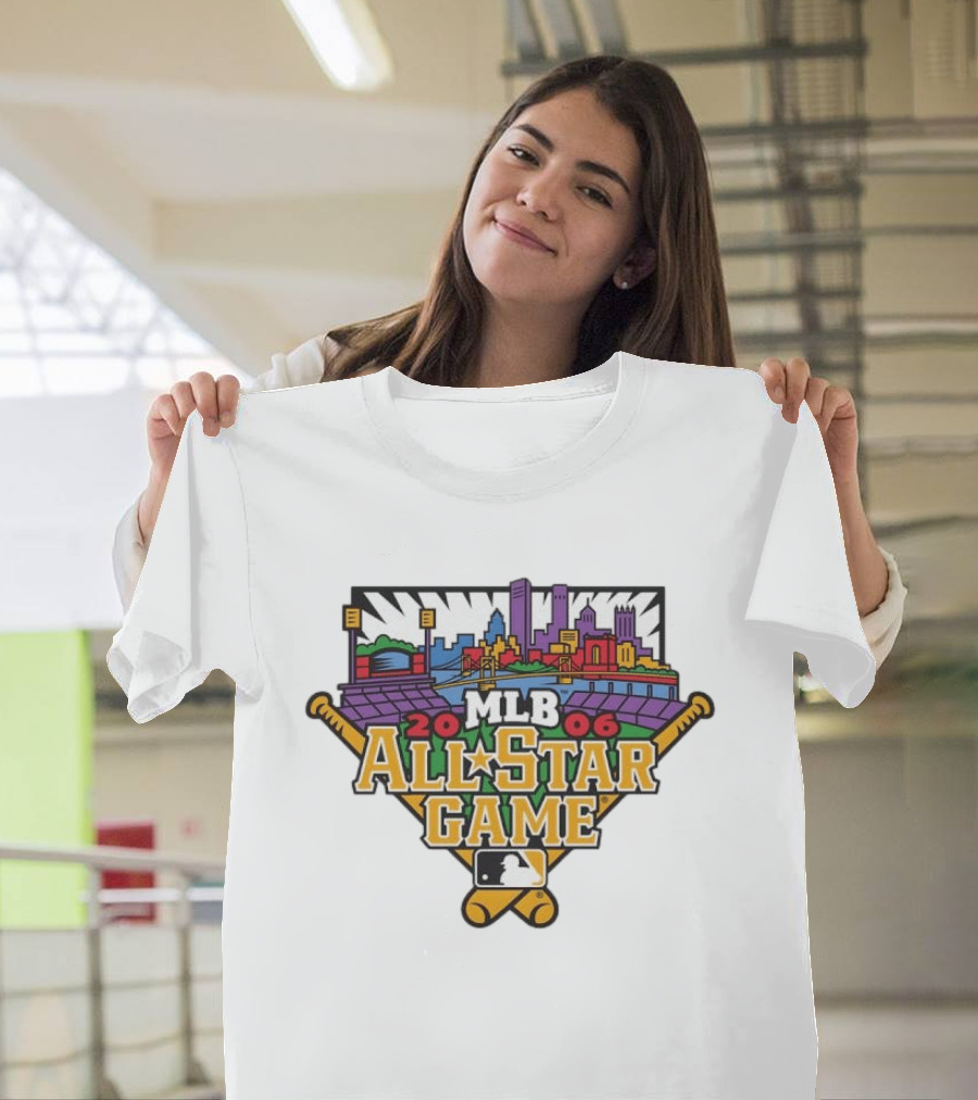 MLB All Star Game 2006 Pittsburgh Skyline Baseball Event T-Shirt