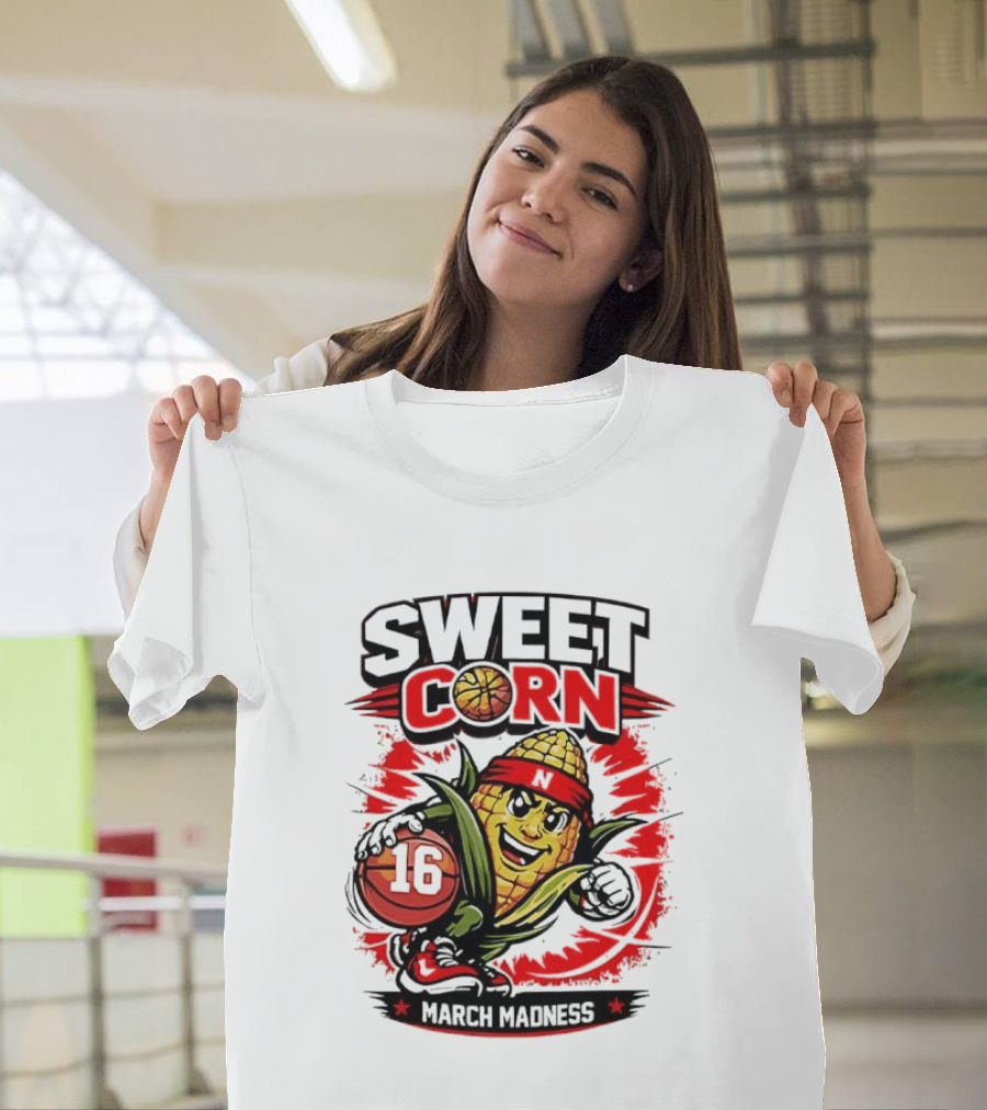Nebraska Sweet Corn Basketball 16 March Madness T-Shirt