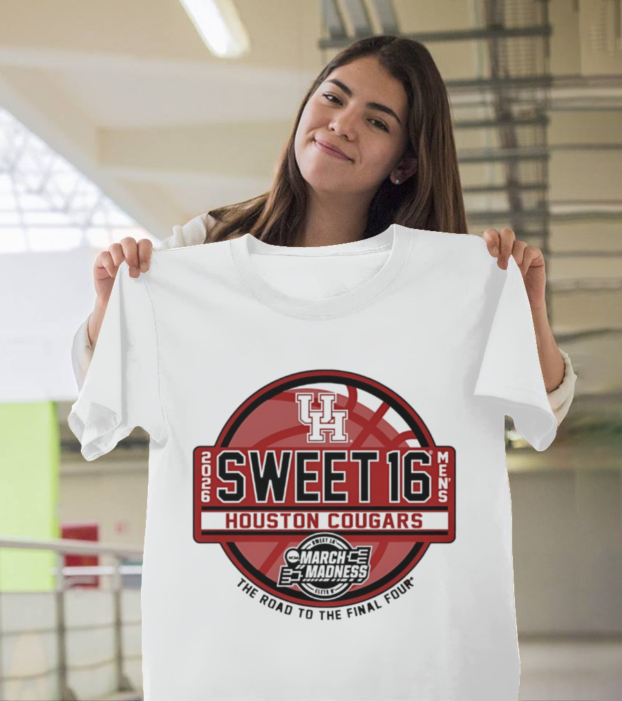 Houston Cougars 2026 Sweet 16 March Madness The Road To The Final Four T-Shirt