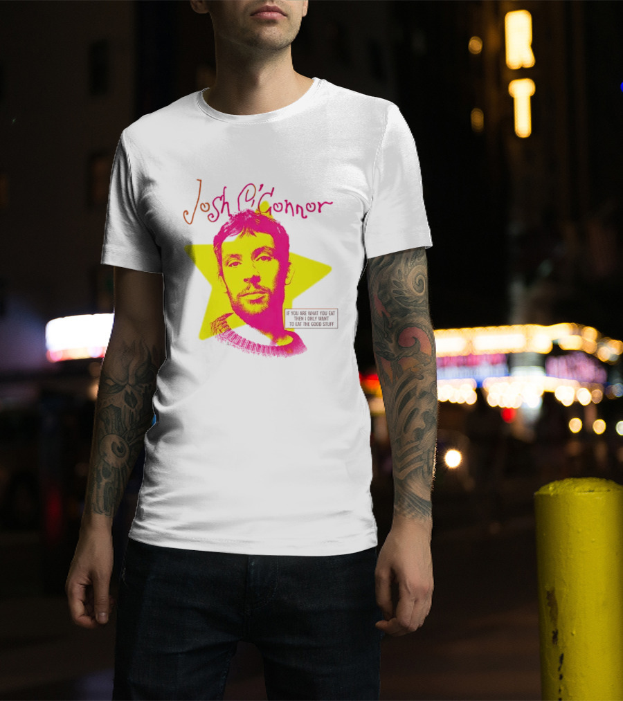 Josh O'Connor Bold Pink Yellow Star Style Eat Cooks Science T-Shirt